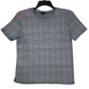 Banana Republic Factory Black and White Plaid Top